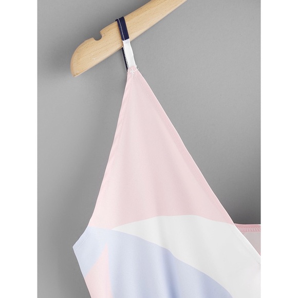 LAST ONE! Geo Printed Surplice Neckline Romper - Picture 2 of 7